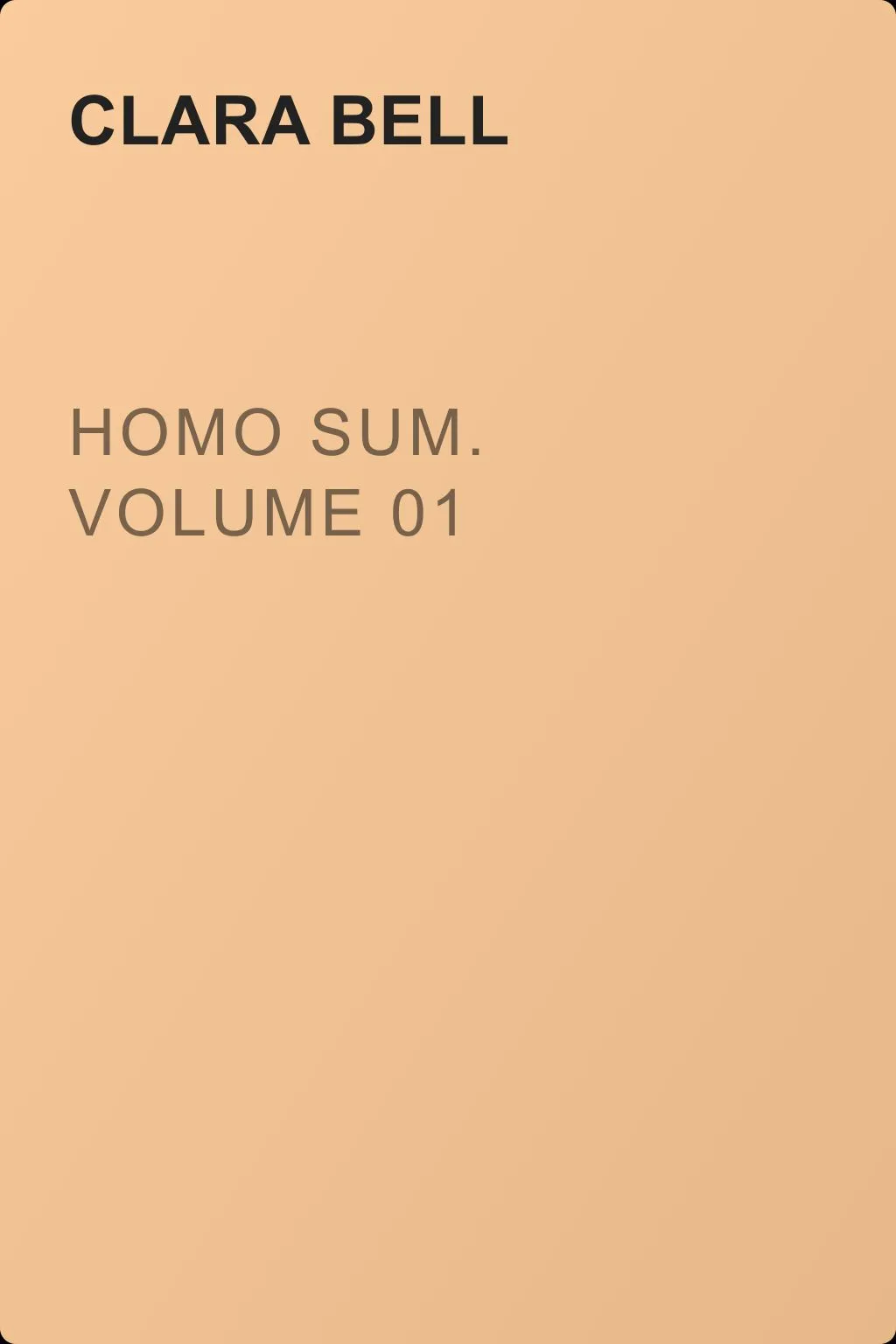 Homo Sum. Volume 01 — обложка книги