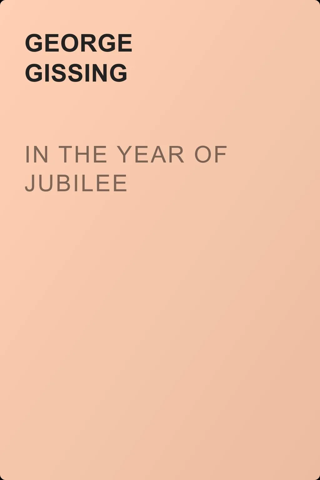 In the Year of Jubilee — обложка книги