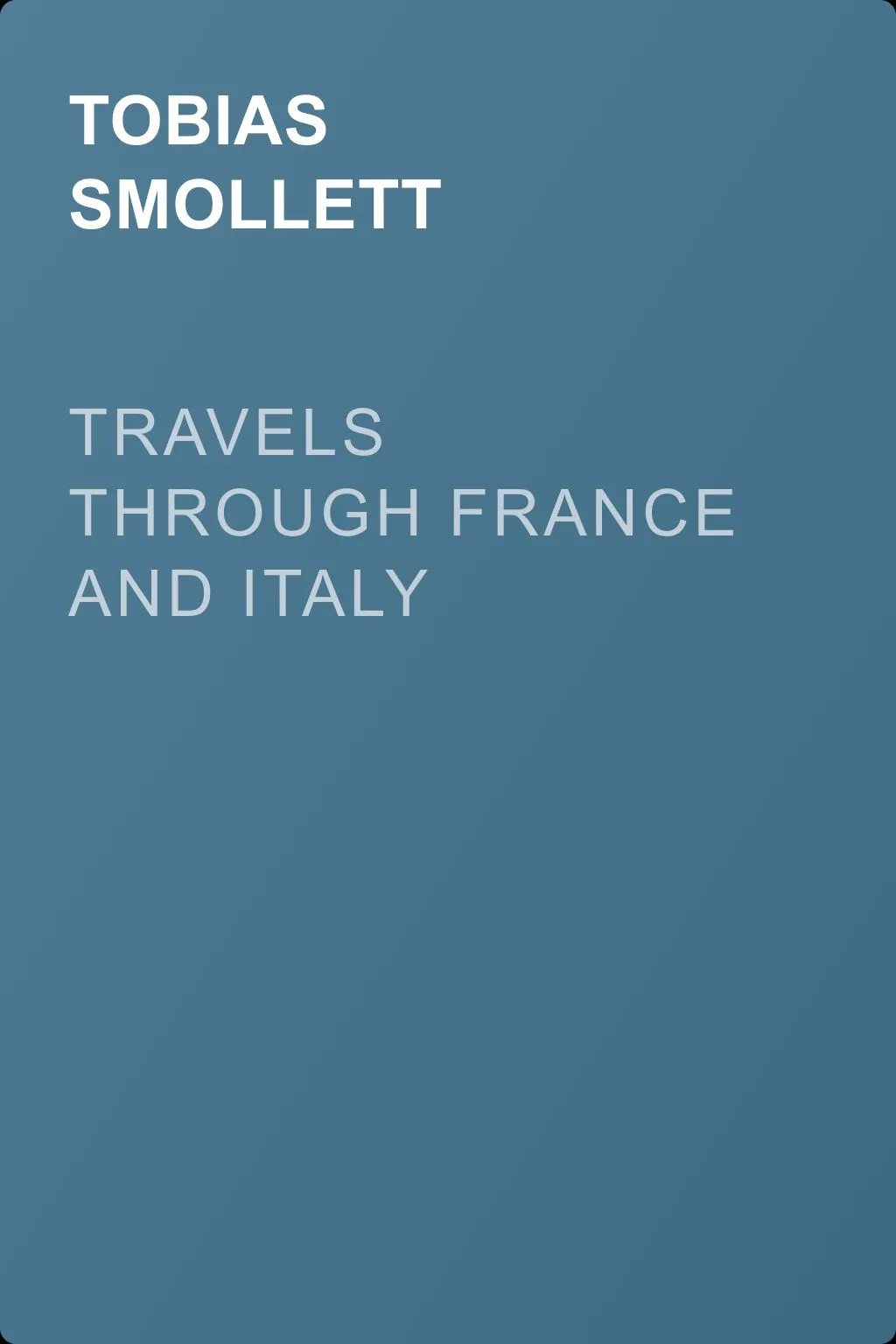 Travels through France and Italy — обложка книги