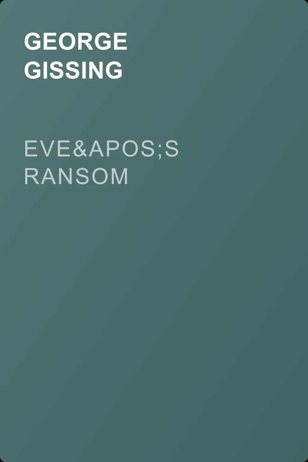 Eve's Ransom — обложка книги