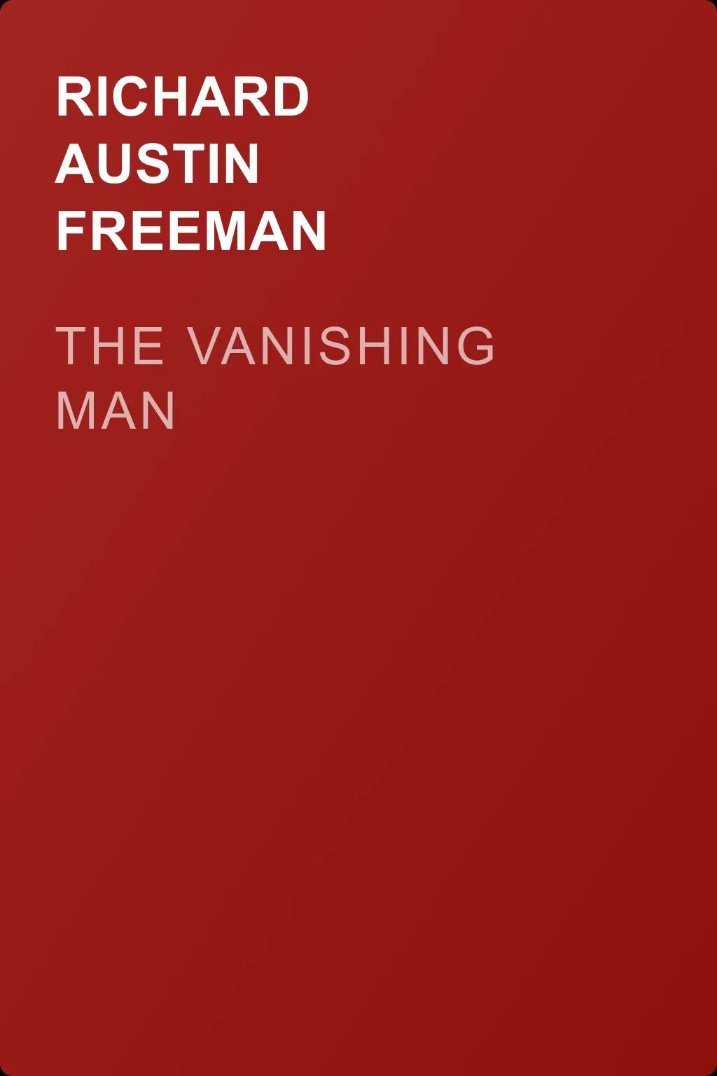 The Vanishing Man — обложка книги