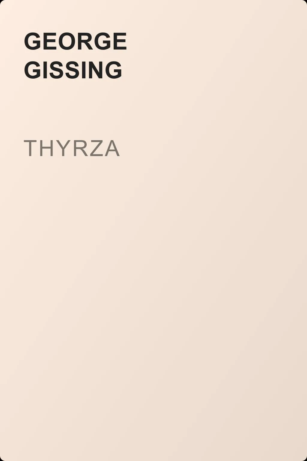 Thyrza — обложка книги