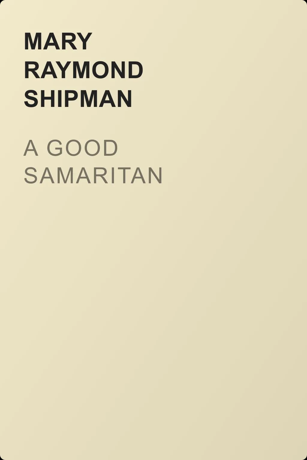 A Good Samaritan — обложка книги