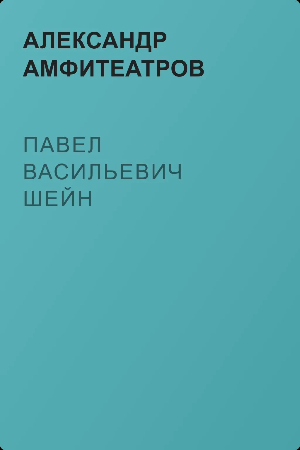 Павел Васильевич Шейн — обложка книги