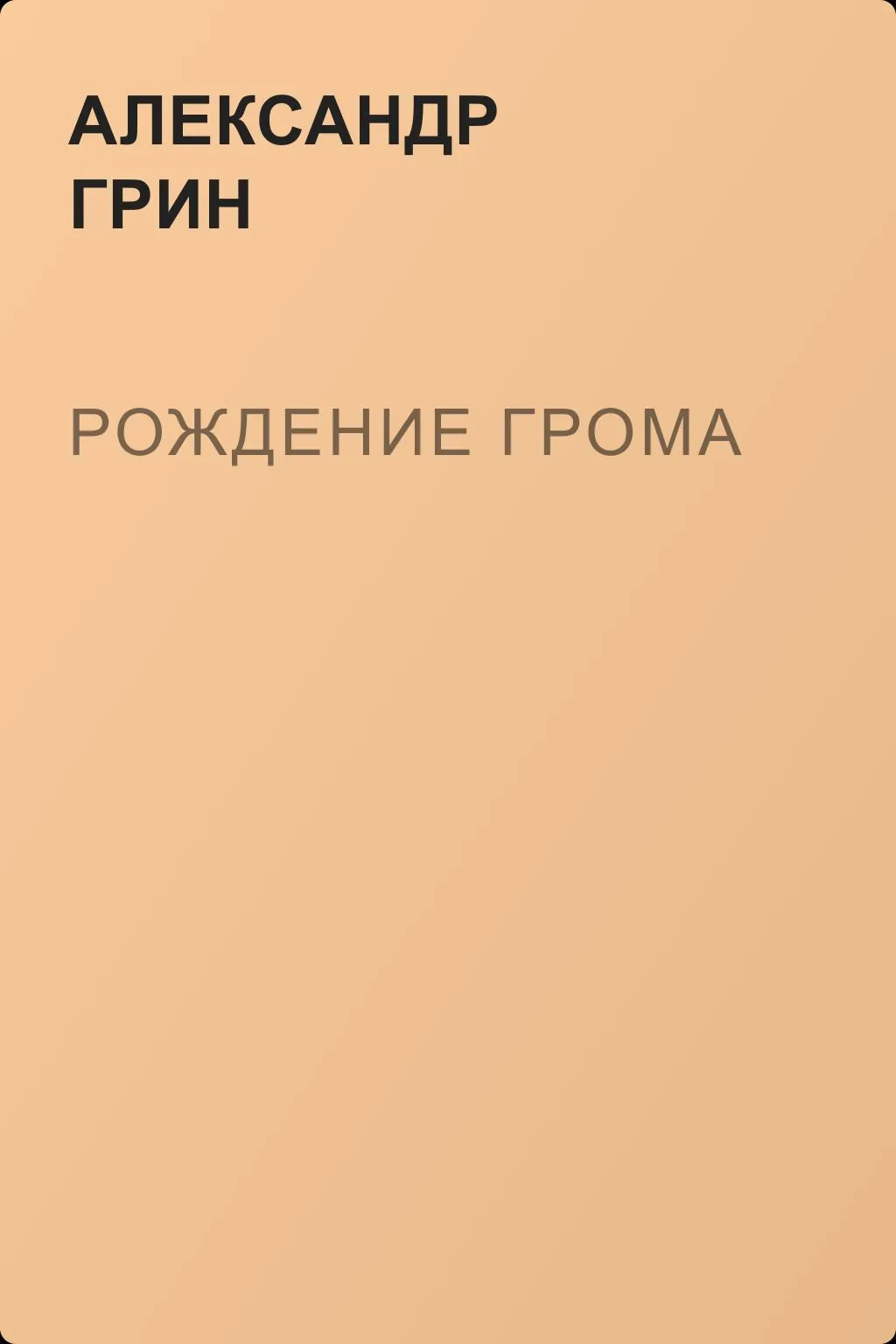 Рождение грома — обложка книги