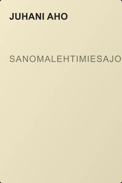 Sanomalehtimiesajoiltani — обложка книги