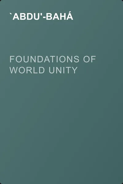 Foundations of World Unity — обложка книги