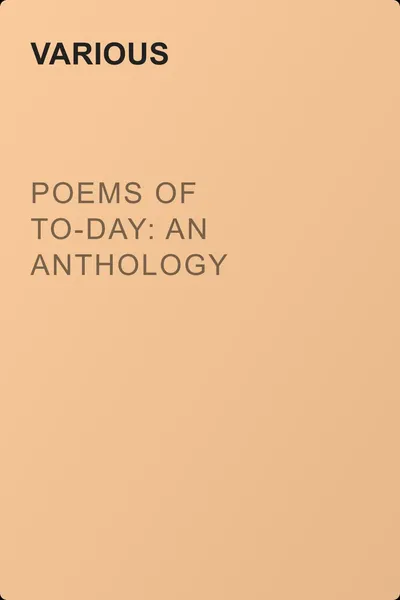 Poems of To-Day: an Anthology — обложка книги