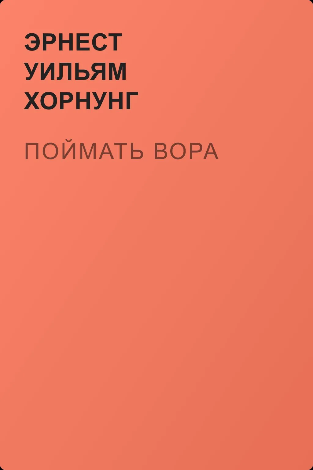 Поймать вора — обложка книги