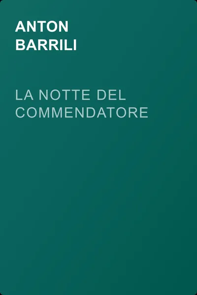 La notte del Commendatore — обложка книги