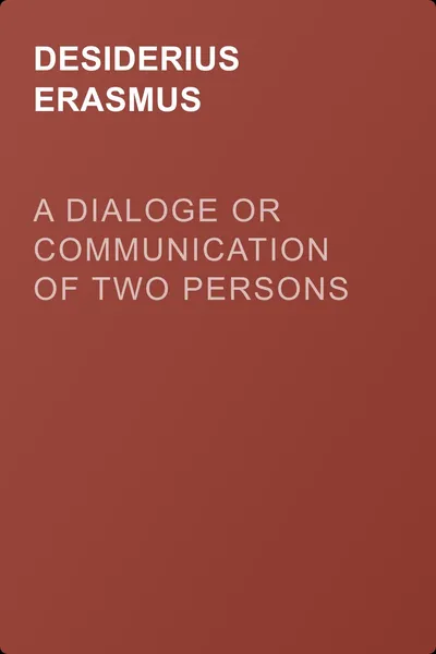 A dialoge or communication of two persons — обложка книги