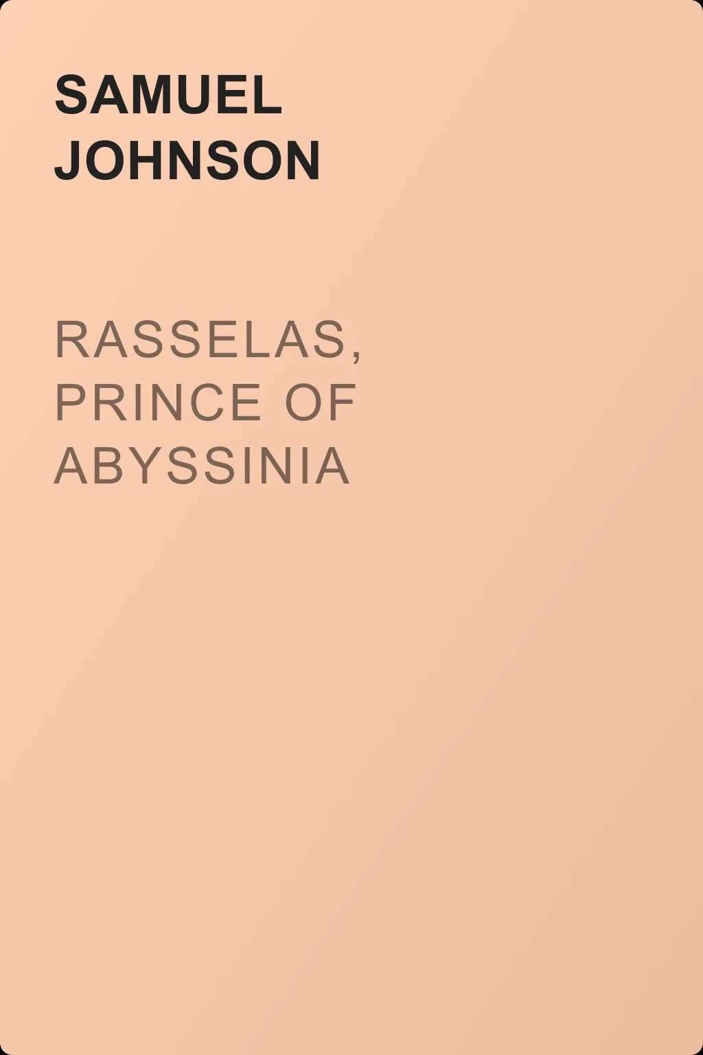 Rasselas, Prince of Abyssinia — обложка книги