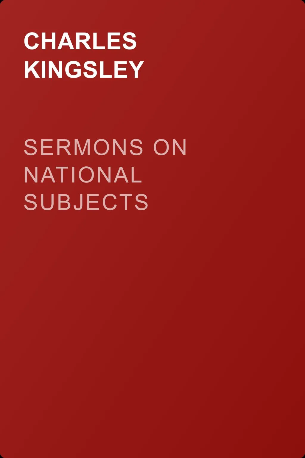 Sermons on National Subjects — обложка книги