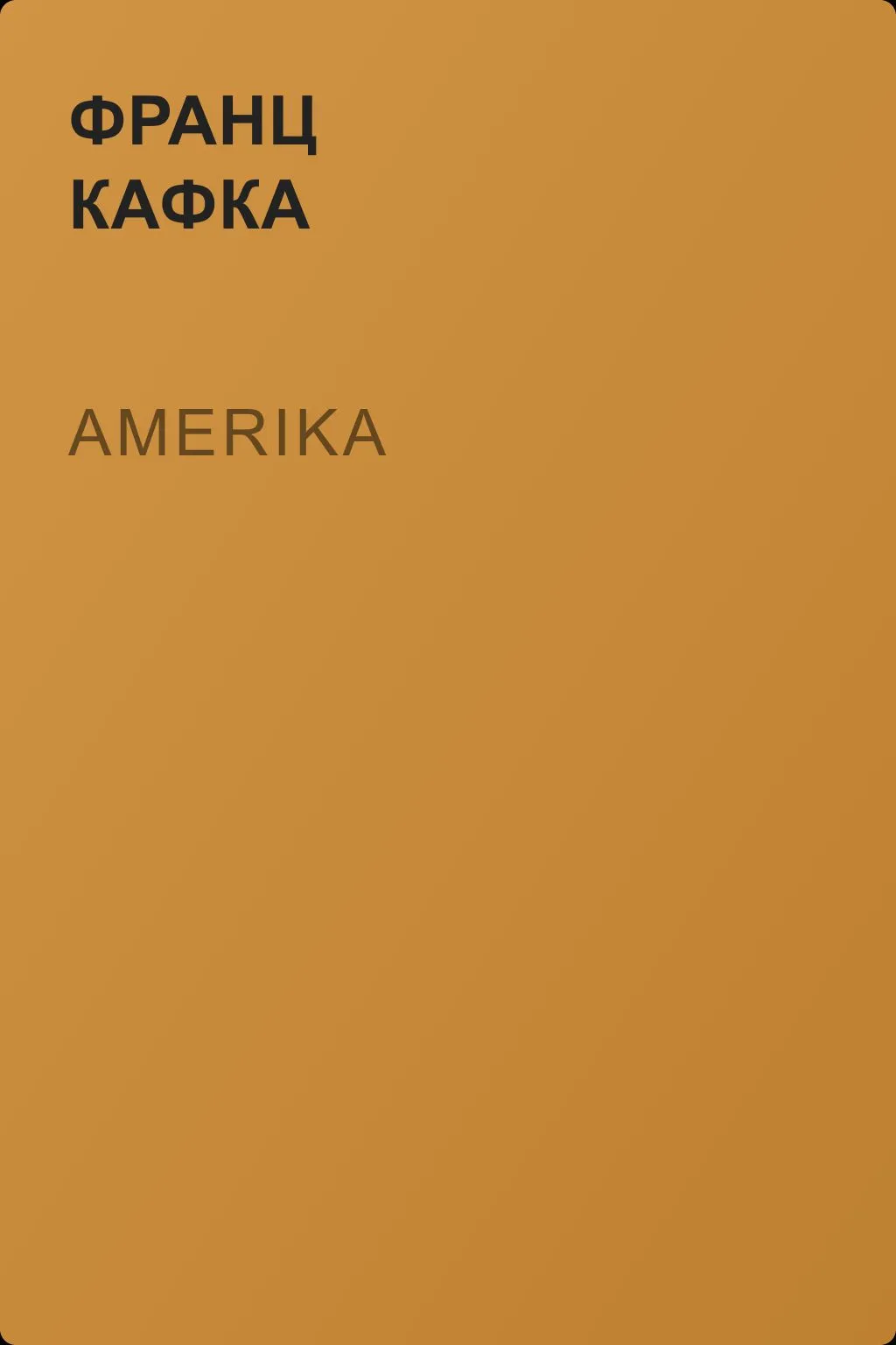 Amerika — обложка книги