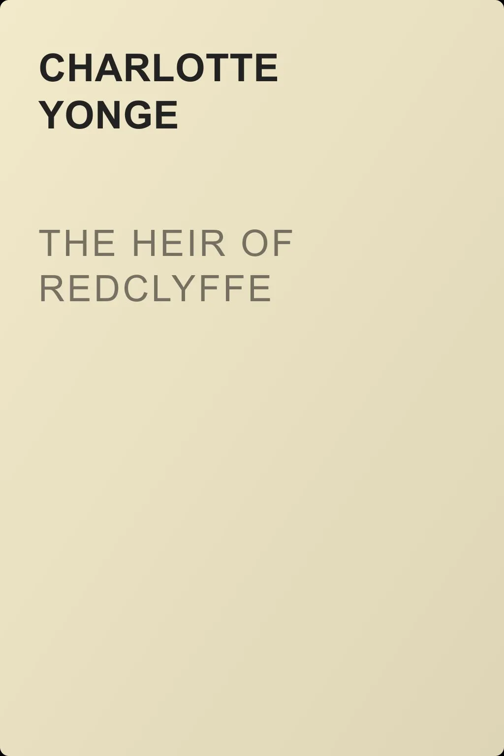 The Heir of Redclyffe — обложка книги