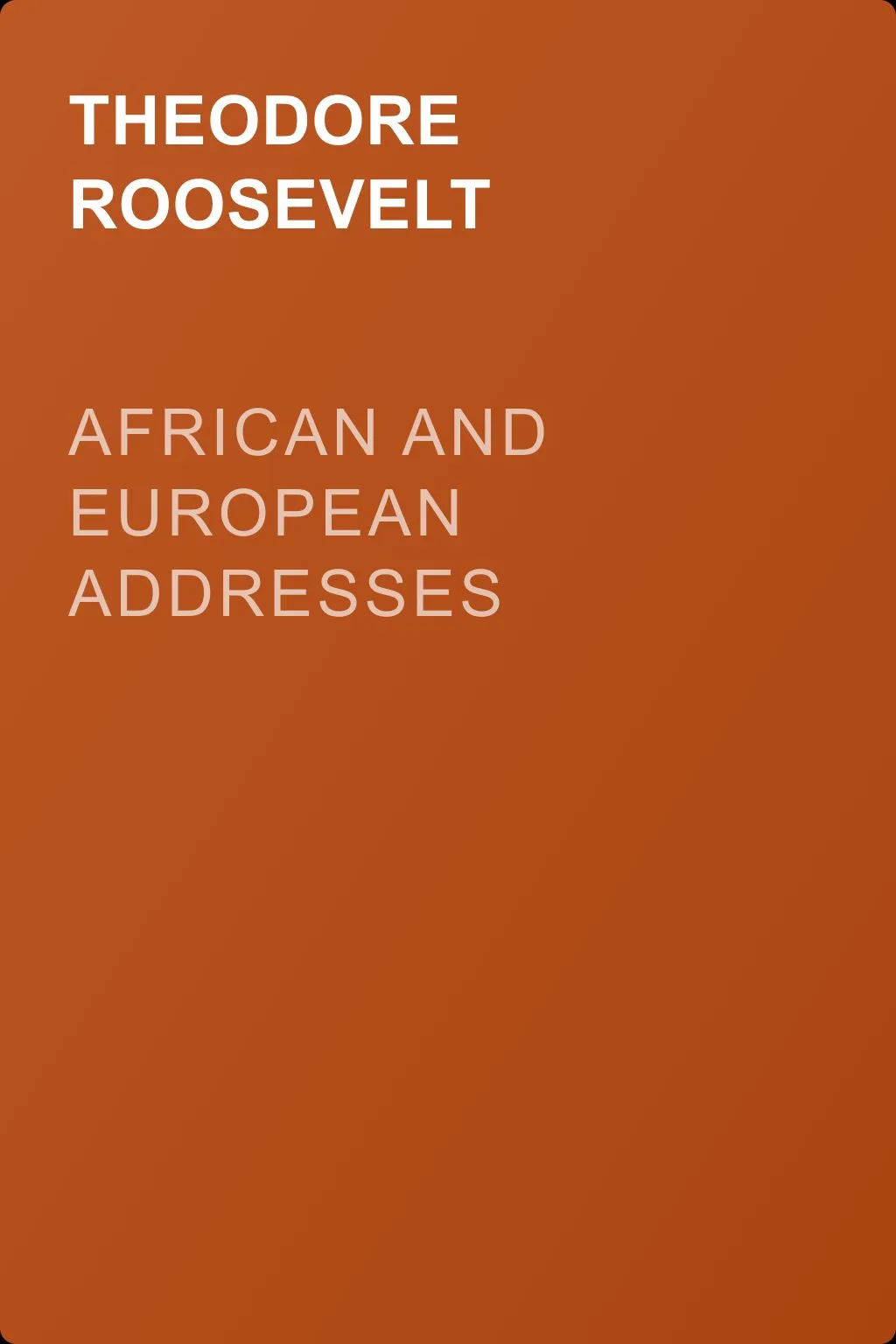 African and European Addresses — обложка книги