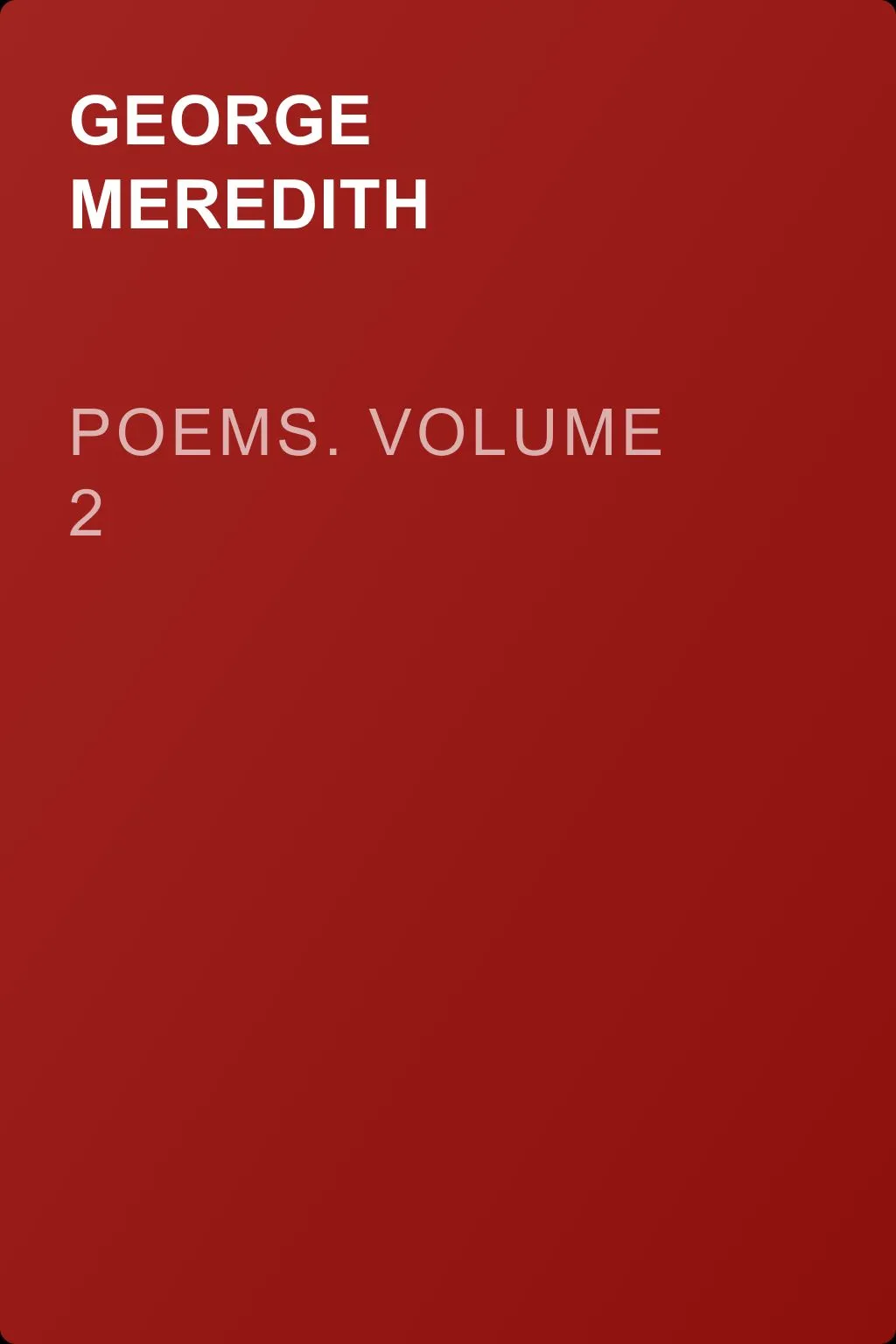 Poems. Volume 2 — обложка книги