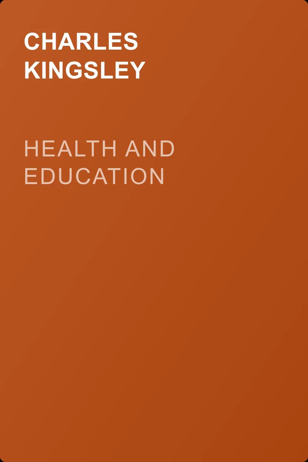 Health and Education — обложка книги