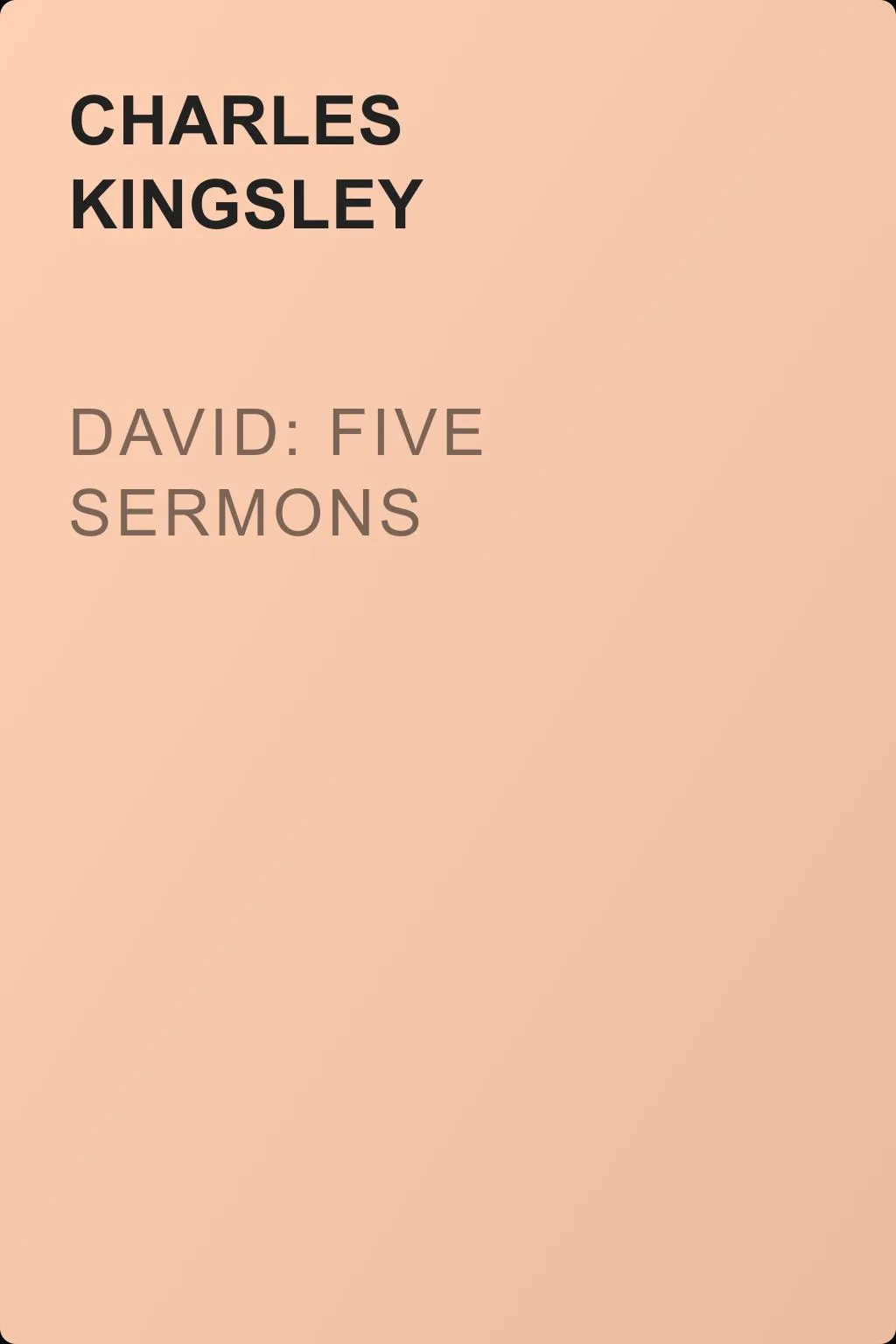 David: Five Sermons — обложка книги