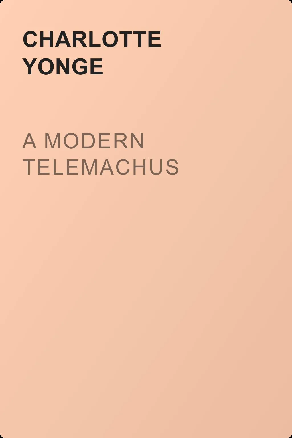 A Modern Telemachus — обложка книги