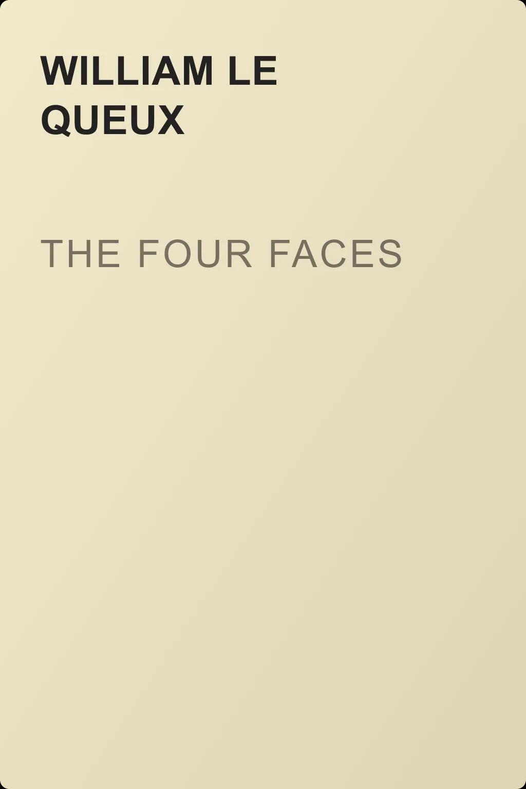 The Four Faces — обложка книги