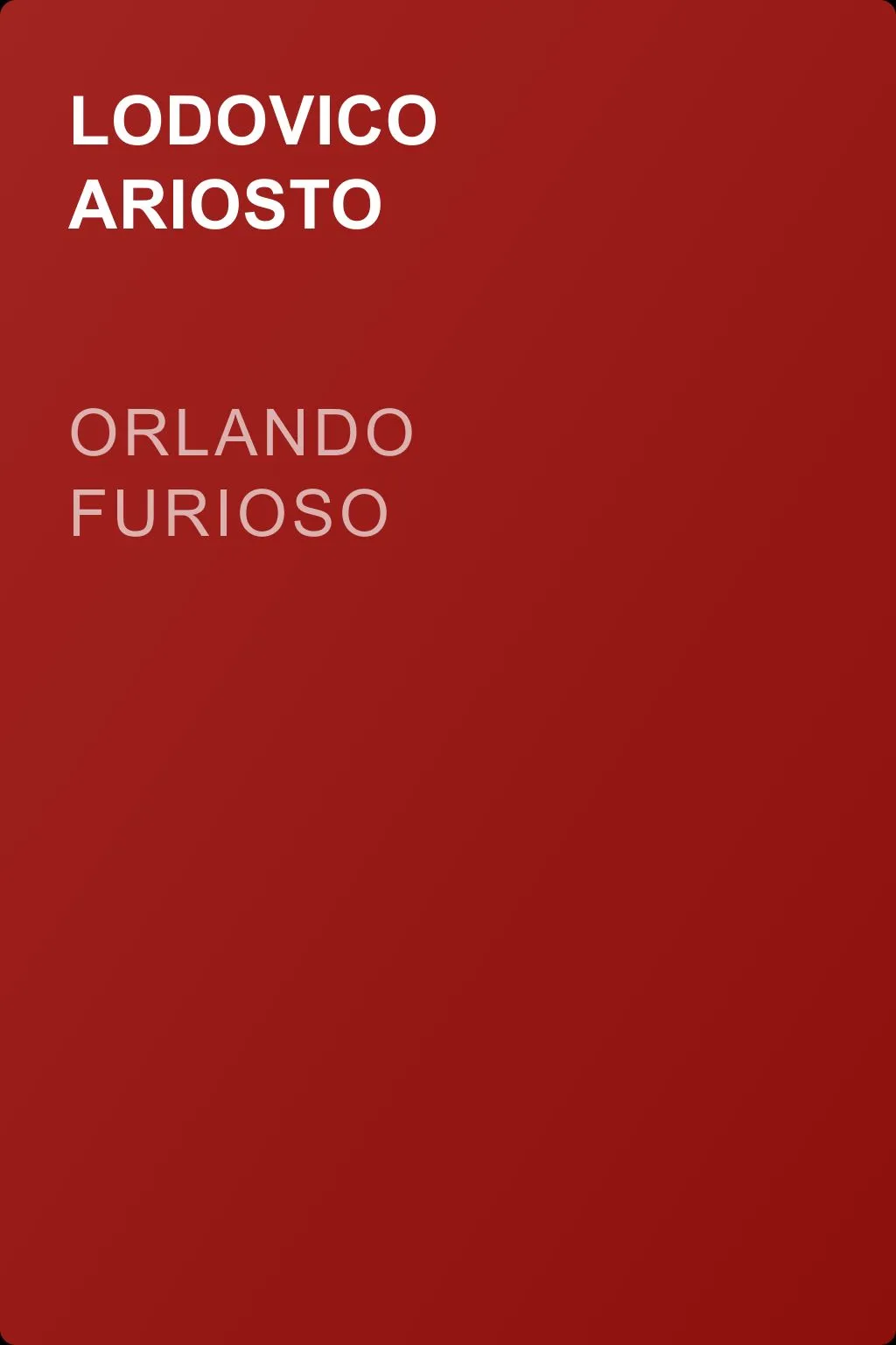 Orlando Furioso — обложка книги