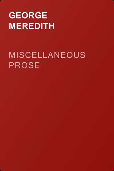 Miscellaneous Prose — обложка книги