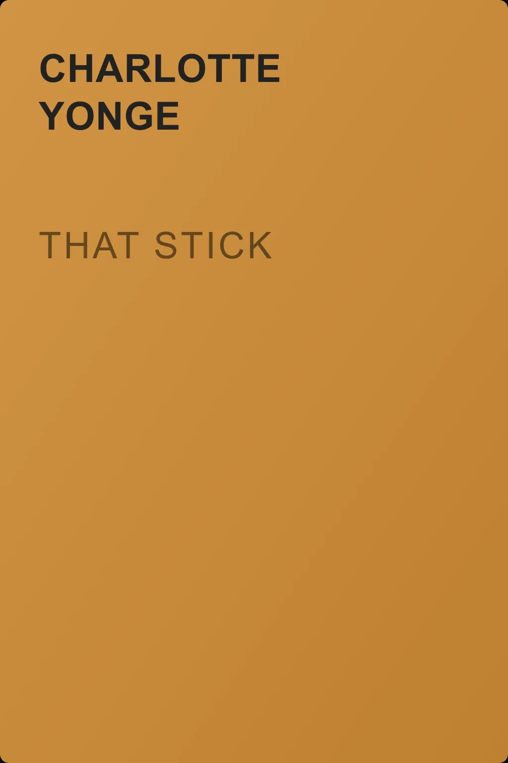 That Stick — обложка книги