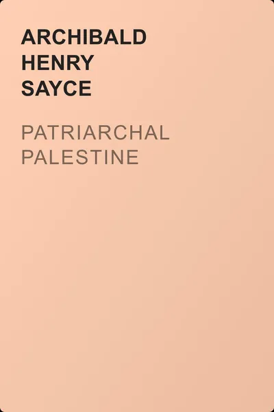 Patriarchal Palestine — обложка книги
