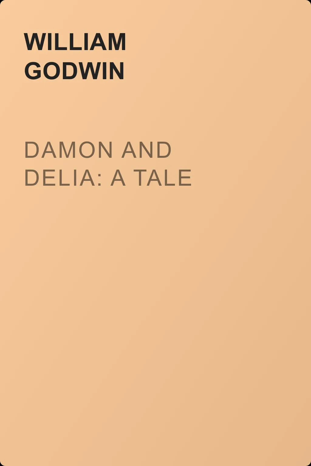 Damon and Delia: A Tale — обложка книги