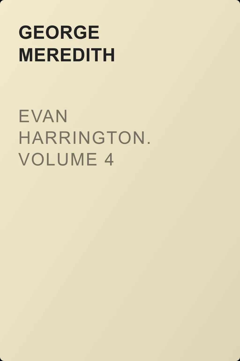 Evan Harrington. Volume 4 — обложка книги