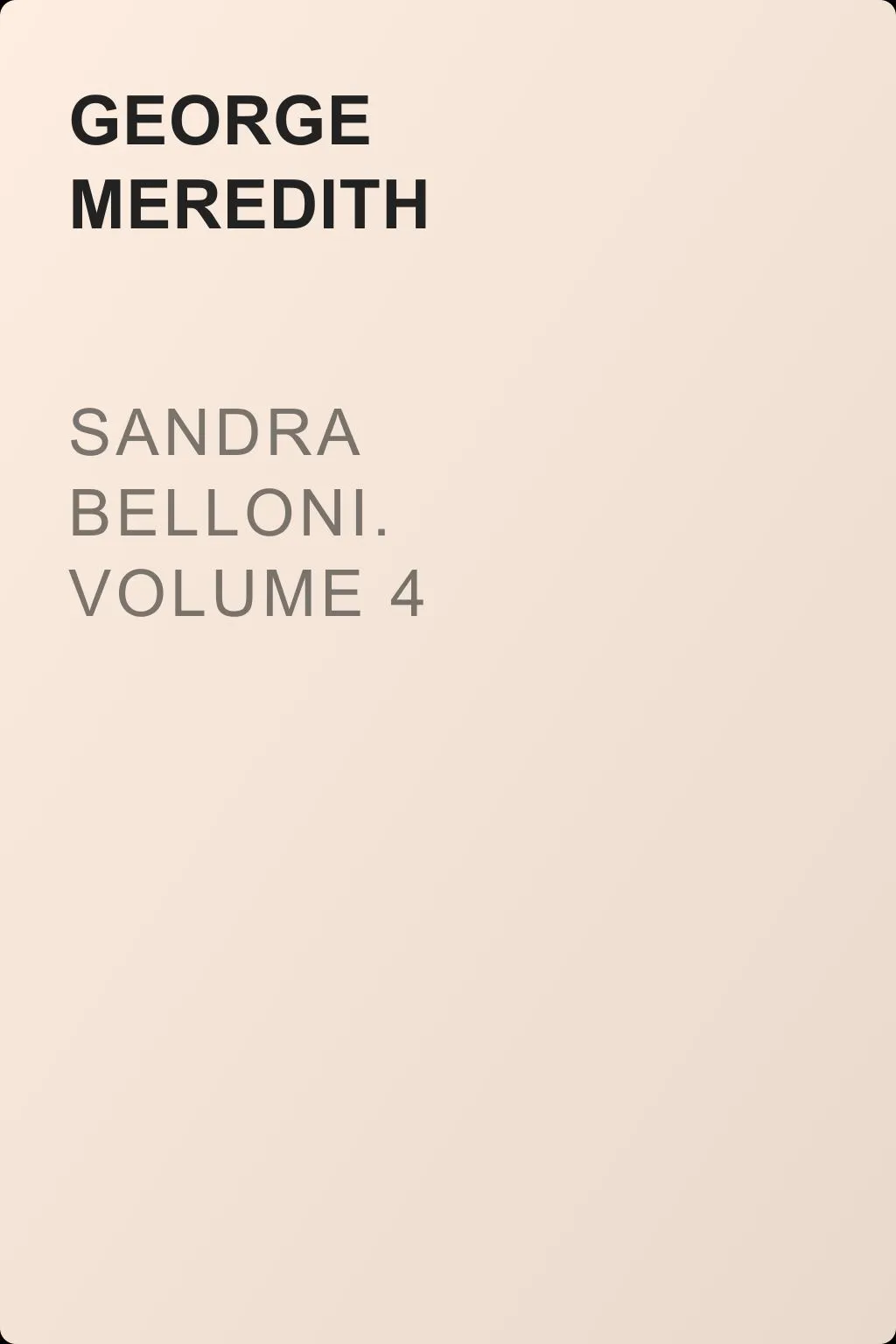 Sandra Belloni. Volume 4 — обложка книги