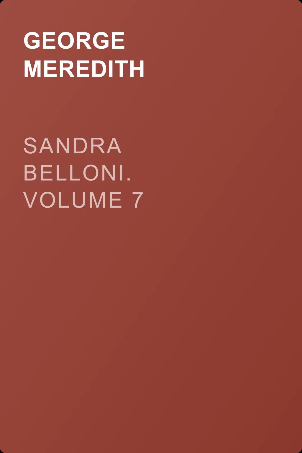 Sandra Belloni. Volume 7 — обложка книги