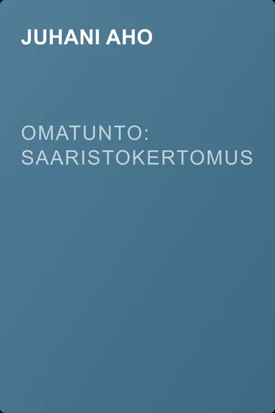 Omatunto: Saaristokertomus — обложка книги