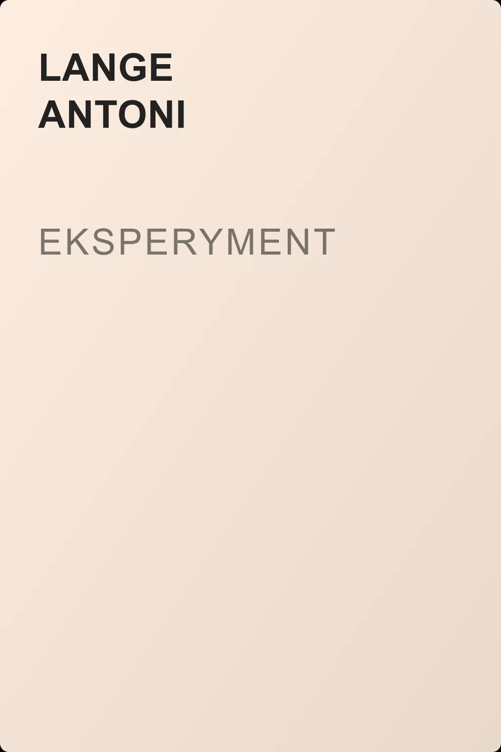 Eksperyment — обложка книги