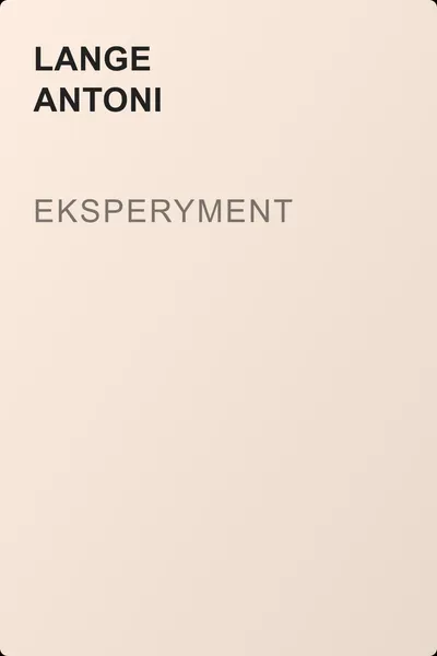Eksperyment — обложка книги