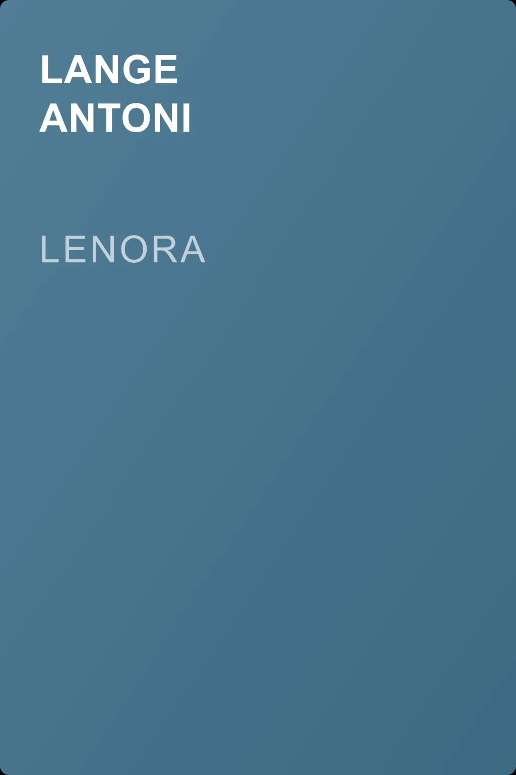Lenora — обложка книги