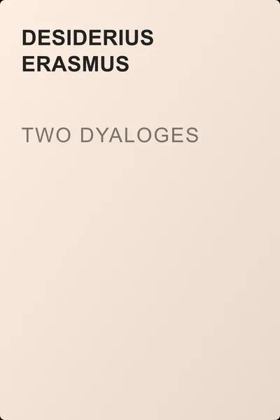 Two Dyaloges — обложка книги