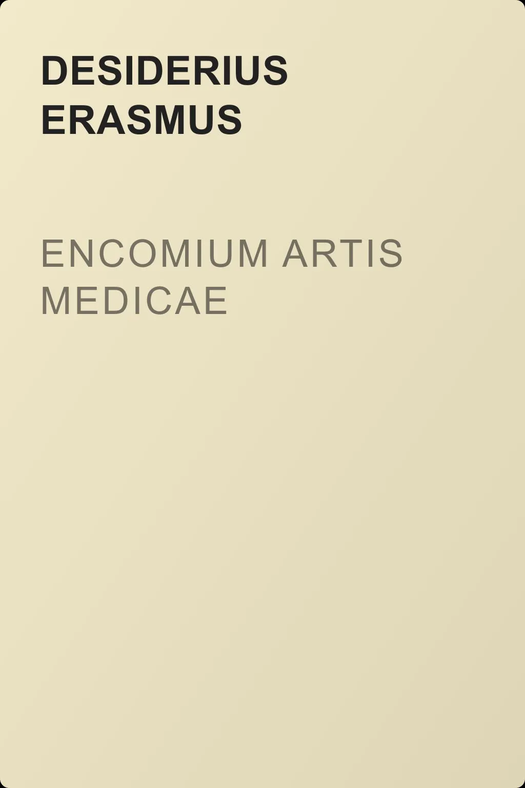 Encomium artis medicae — обложка книги