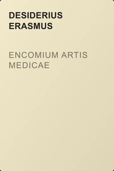 Encomium artis medicae — обложка книги