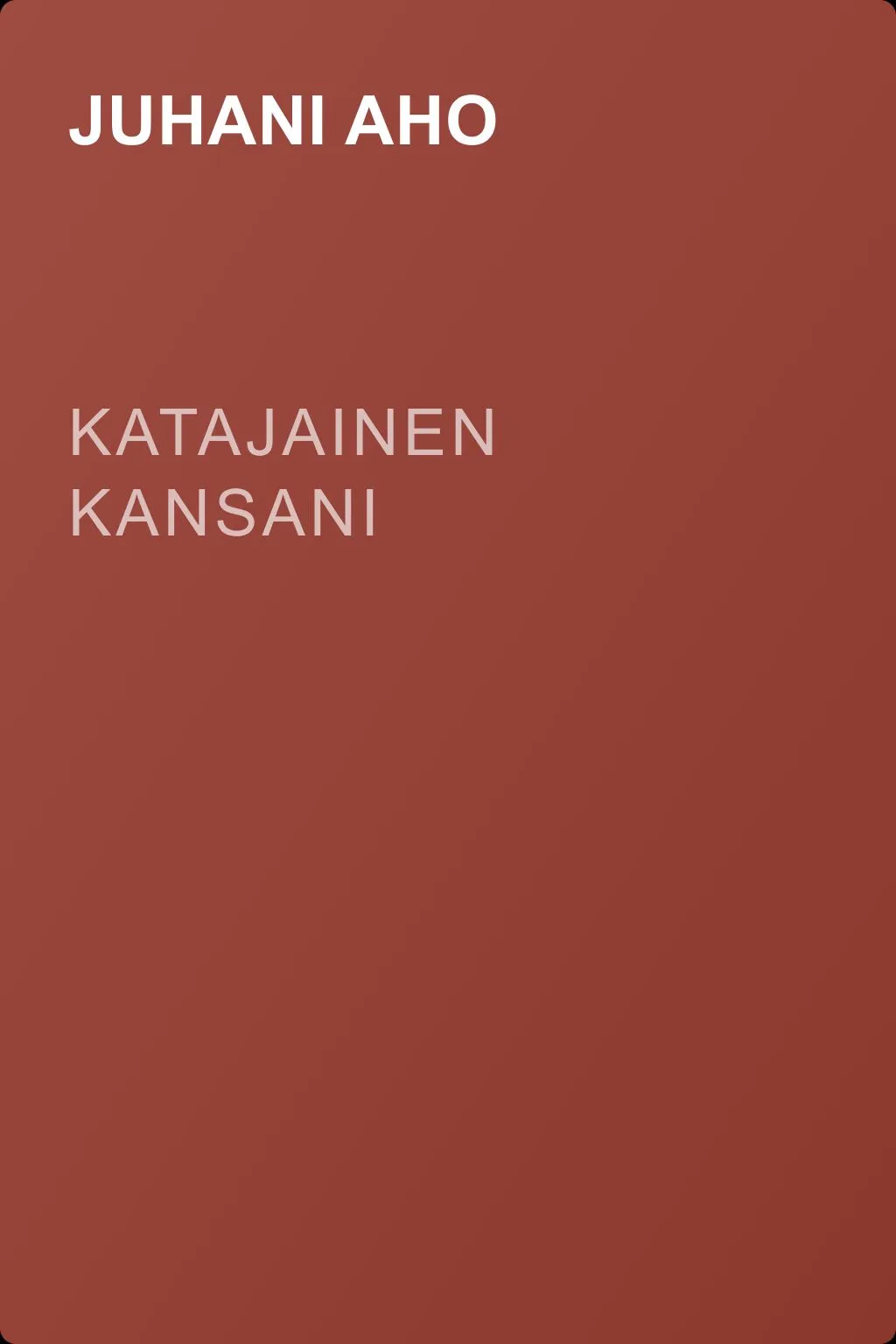 Katajainen kansani — обложка книги
