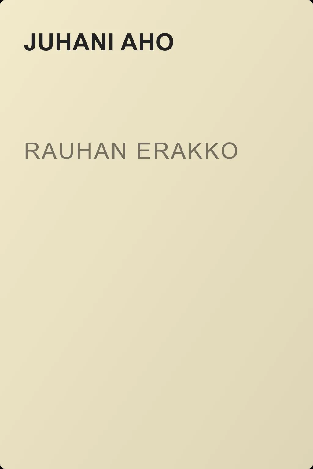 Rauhan erakko — обложка книги