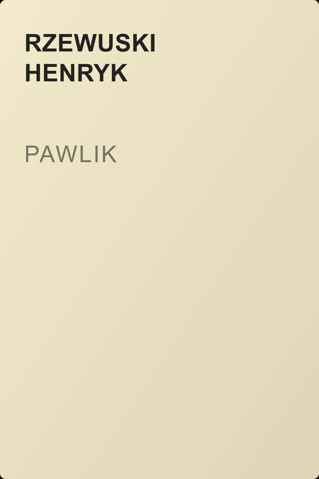 Pawlik — обложка книги