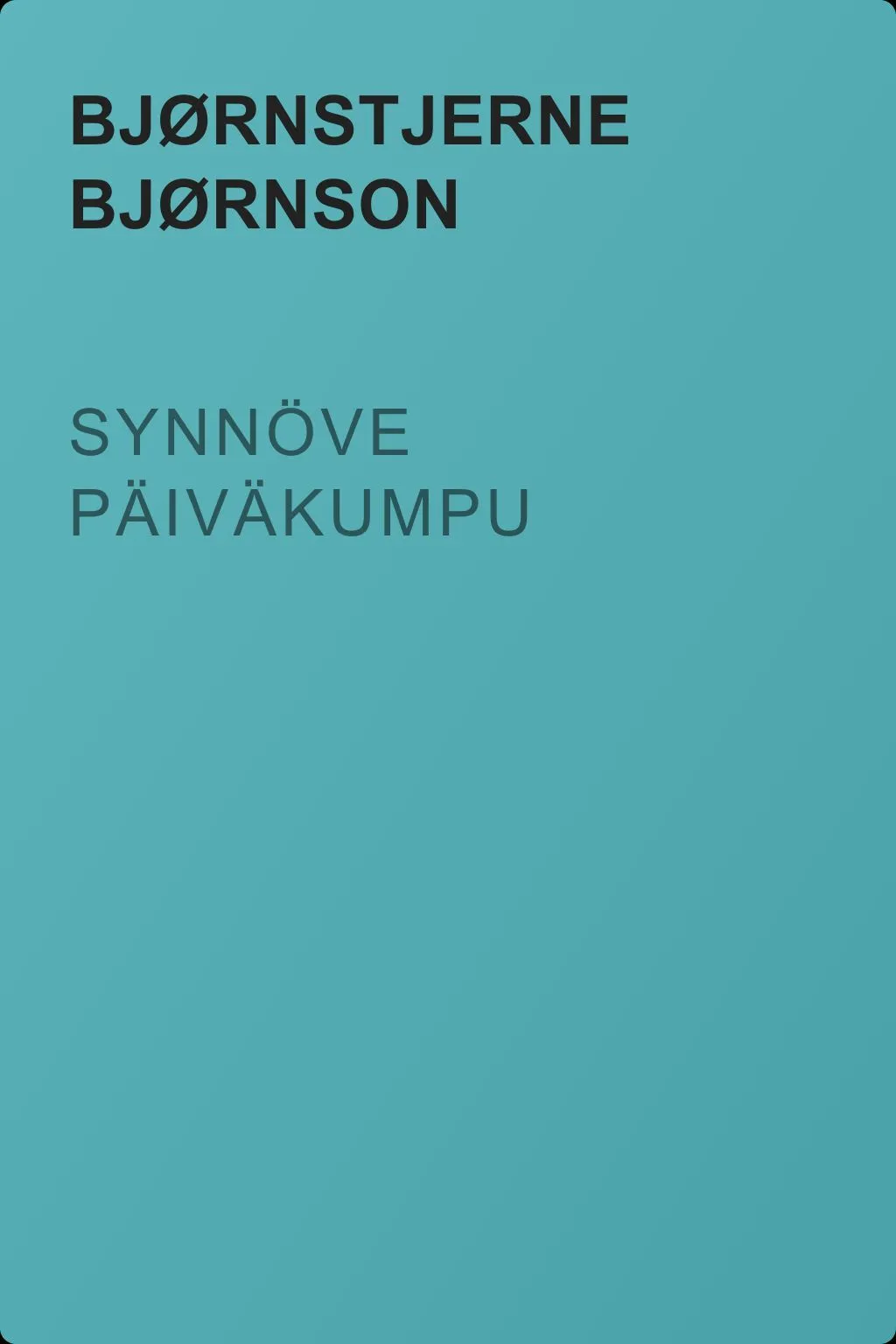 Synnöve Päiväkumpu — обложка книги