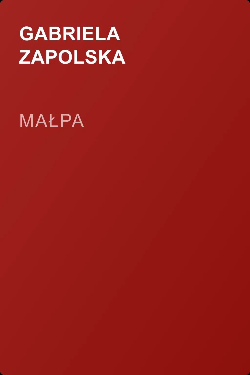 Małpa — обложка книги