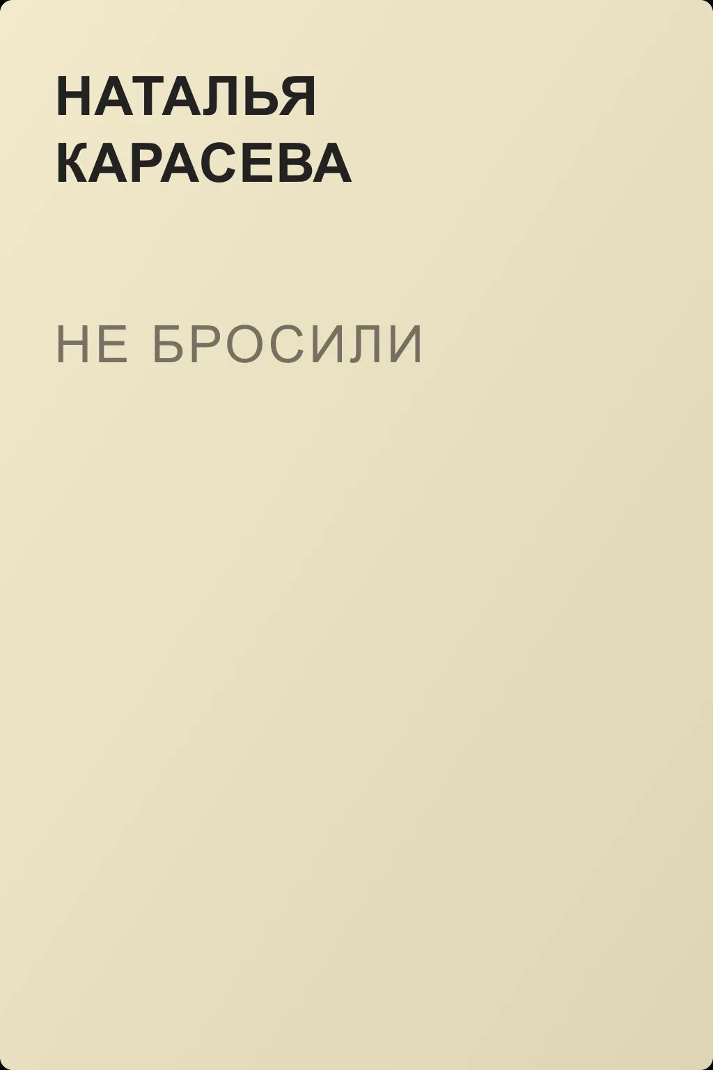 Не бросили — обложка книги