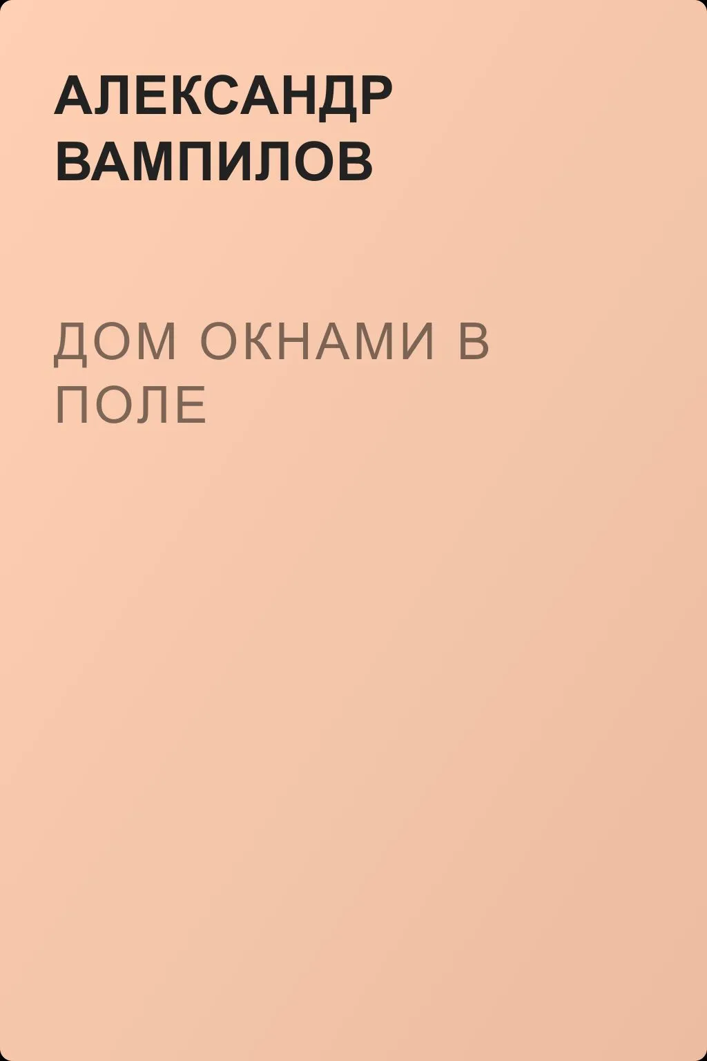 Дом окнами в поле — обложка книги
