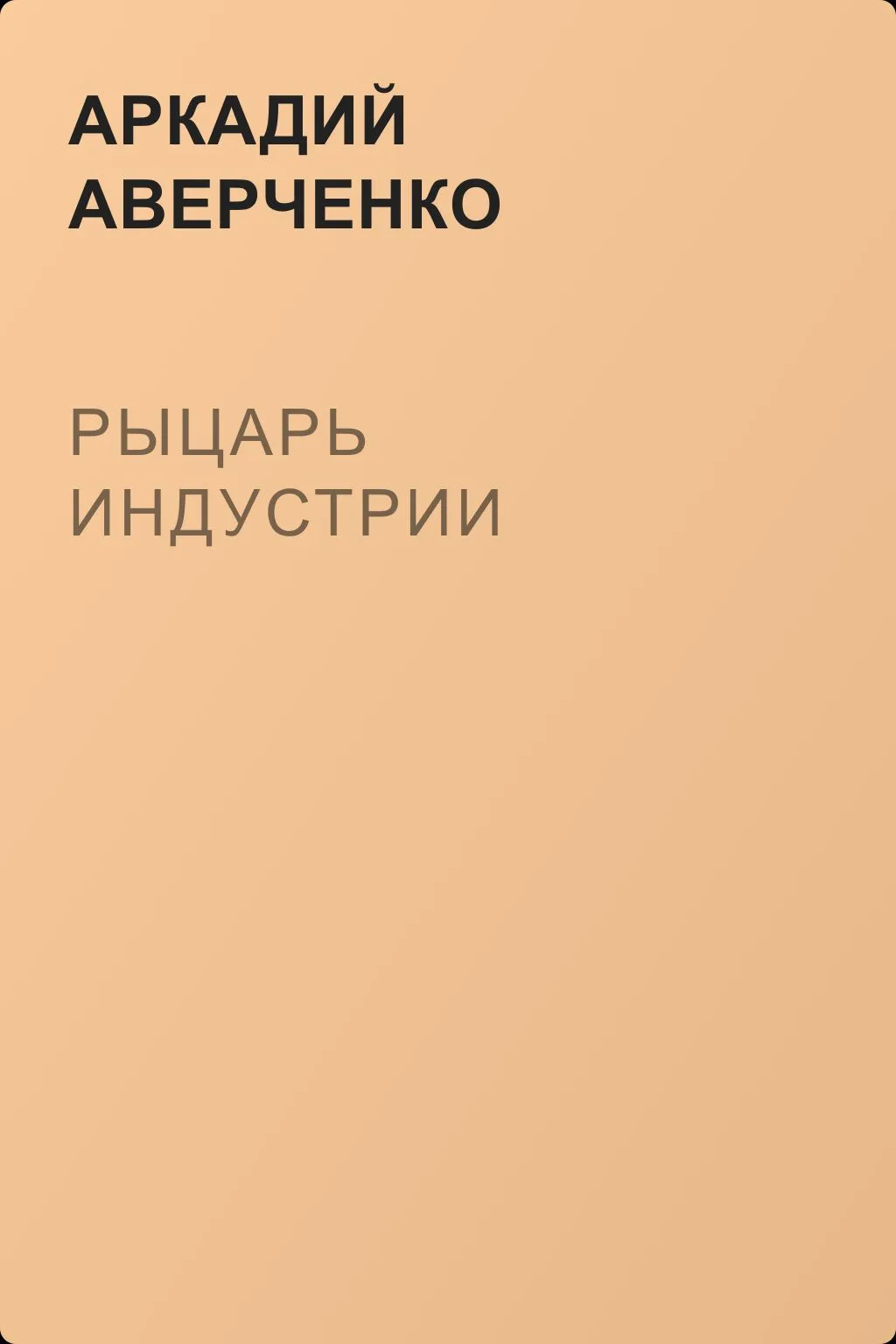 Рыцарь индустрии — обложка книги