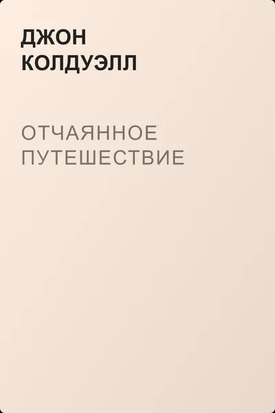 Отчаянное путешествие — обложка книги