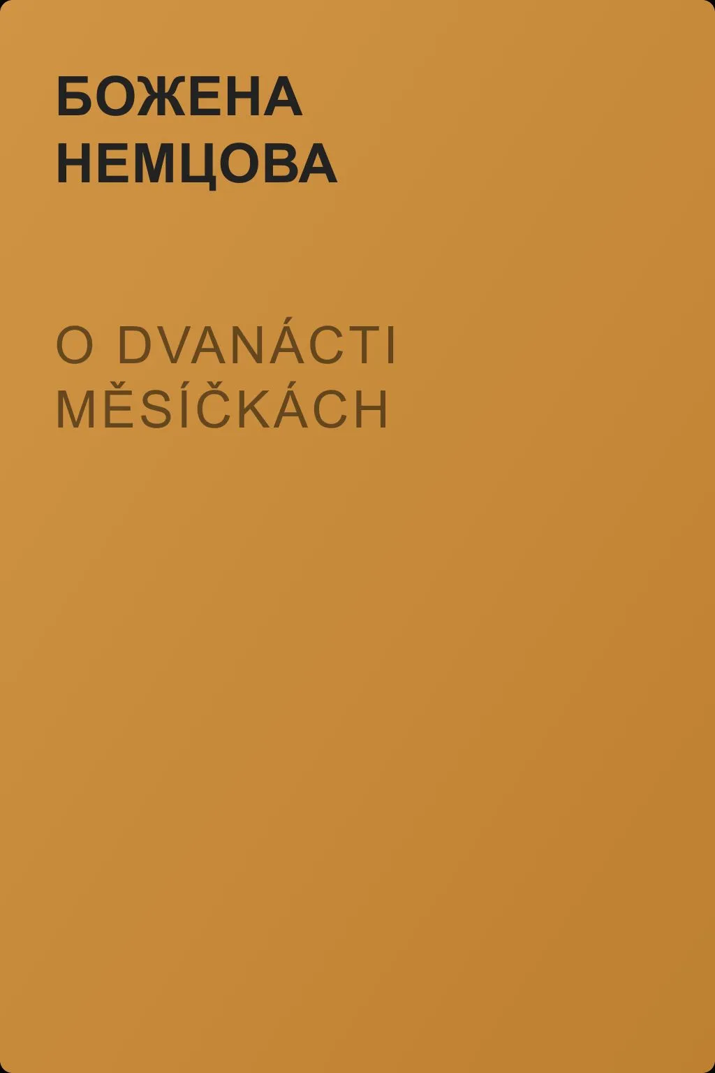 O dvanácti měsíčkách — обложка книги